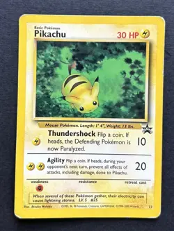 Pokemon Pikachu Promo Black Star 27 MP Vintage WOTC - Image 1