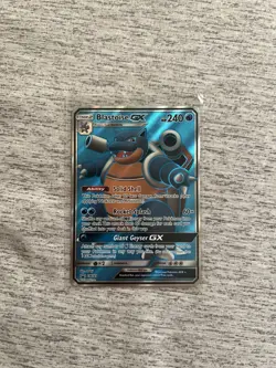 Pokemon TCG Sun & Moon Blastoise GX Full Art Promo SM189 NEAR MINT NM - Image 1
