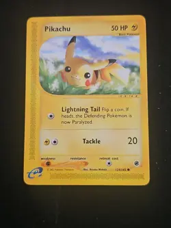 Pokemon Pikachu TCG 124/165 Regular E-Reader Expedition Base Set NM 2002 Card - Image 1
