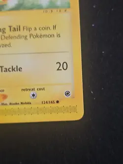 Pokemon Pikachu TCG 124/165 Regular E-Reader Expedition Base Set NM 2002 Card - Image 5