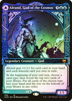 Alrund, God of the Cosmos / Hakka, Whispering Raven (Showcase) - FOIL NM MTG - Image 1