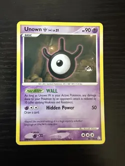 Unown [W] 80/146 Legends Awakened 2008 Uncommon Lightly Played Pokemon Card TCG - Image 1