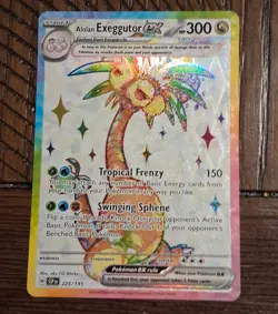 Alolan Exeggutor EX 225/191 Pokemon Card! - Image 1