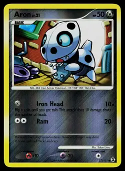 Pokemon Card - Aron Rising Rivals 57/111 Reverse Holo - Image 1