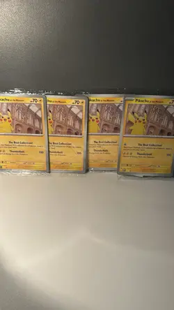 Pokemon x Natural History Museum Promo - Pikachu At The Museum JUMBO Set Of 4 - Image 1