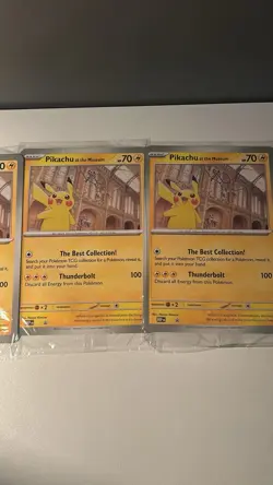 Pokemon x Natural History Museum Promo - Pikachu At The Museum JUMBO Set Of 4 - Image 3