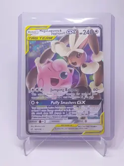 Pokemon Mega Lopunny & Jigglypuff GX 165/236 Sm-Cosmic Eclipse Holo - Image 1