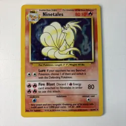 Ninetales 012/102 Base Set Holo Pokemon Card LP Condition - Image 1