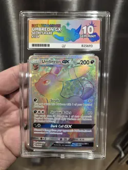 Pokemon Umbreon GX TCG Sun & Moon Holo Card 154/149 Ace 10 Perfect Subgrades - Image 1