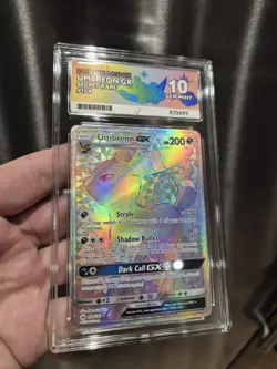 Pokemon Umbreon GX TCG Sun & Moon Holo Card 154/149 Ace 10 Perfect Subgrades - Image 3