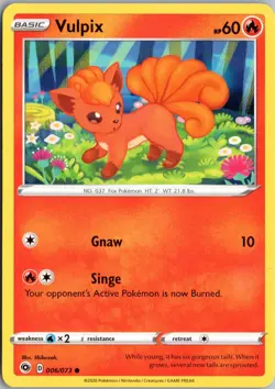 VULPIX 006/073 COMMON CHAMPION'S PATH POKEMON LP - Image 1