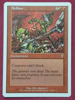 Magic The Gathering 7TH EDITION BEDLAM red card MTG SEVENTH - Image 1