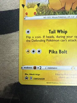 Pikachu SWSH039 Promo Pokemon General Mills NM - Image 5