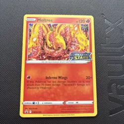 Moltres SWSH185 Holo Brilliant Stars Stamp Black Star Promo Pokemon Shinji Kanda - Image 1