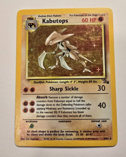 Pokemon Kabutops #9 Holo Rare Fossil- MP - Image 1