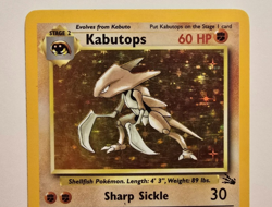 Pokemon Kabutops #9 Holo Rare Fossil- MP - Image 2
