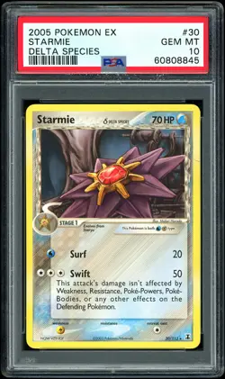 PSA 10 2005 Pokemon EX Delta Species 30 Starmie - Image 1