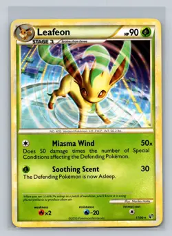 Pokemon TCG Leafeon Card 17/90 Undaunted Regular Rare - Image 1