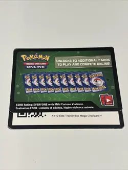 Pokemon TCG Online - 1xEvolutions Mega Charizard Y XY12 ETB Code Cards - Image 1