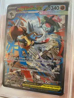 Pokemon TCG Mega Evolutions Mega Lucario EX 179 Sir Illustration PSA 10 Gem - Image 3