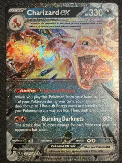 Charizard ex - Double Rare SV: Paldean Fates Holo 054/091 Pokemon Card NM - Image 1