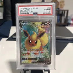 Pokemon SWSH Evolving Skies Flareon V Full Art 169/203 PSA 10 - Image 1