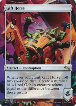 Gift Horse - Foil Extended Art Unstable LP MTG - Image 1