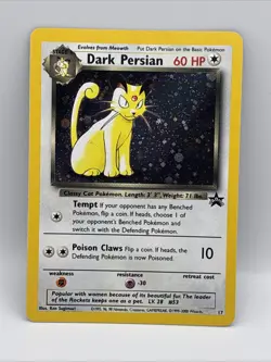 Pokemon Card - Dark Persian 17 Holo WOTC Black Star Promo - Image 1