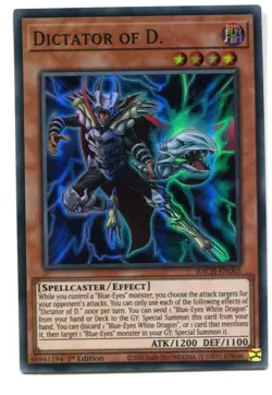 Yu-Gi-Oh! Dictator of D Super RAre englisch BACH-EN015 Diktator der Drachen - Image 1