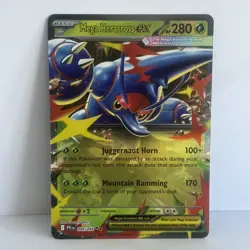 Mega Heracross EX 004/094 Ultra Rare Phantasmal Flames NM Pokemon card - Image 1
