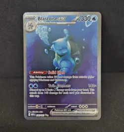 Pokemon Scarlet & Violet 151 TCG Blastoise EX 200/165 Sir Special Illustration - Image 1