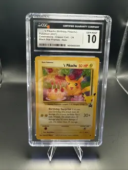 Pokemon CGC 10 Birthday Pikachu Holo 24 Celebrations Classic Collection - Image 1