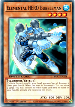Elemental HERO Bubbleman - SGX1-ENA08 - Common - 1st Edition Yugioh - Image 1