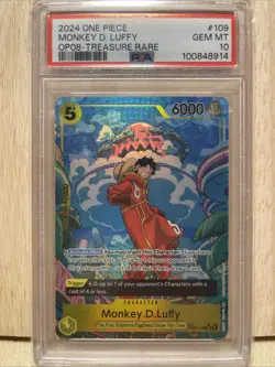One Piece CCG Monkey.D.Luffy Treasure Rare OP07-109 PSA 10 Gem Mint - Image 1