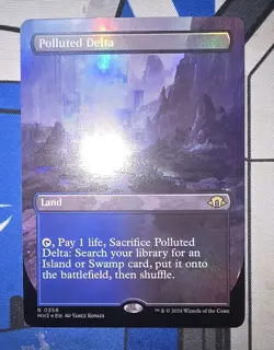 MTG - Modern Horizons 3 - Polluted Delta (Borderless) #0356 - Near Mint Foil - Image 1