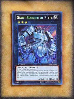 Yugioh Giant Soldier of Steel ABYR-EN085 Secret Rare 1st Ed LP - Image 1