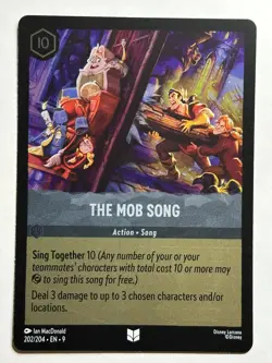 The Mob Song Cold Foil Fabled 202/204 NM Lorcana Card - Image 1