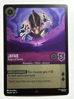Jafar - Keeper of Secrets Cold Foil Fabled 38/204 NM Lorcana Card - Image 1