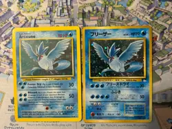 Pokemon Articuno 2 Card Holo Set Legendary Collection #2, Japanese Fossil 143 LP - Image 2