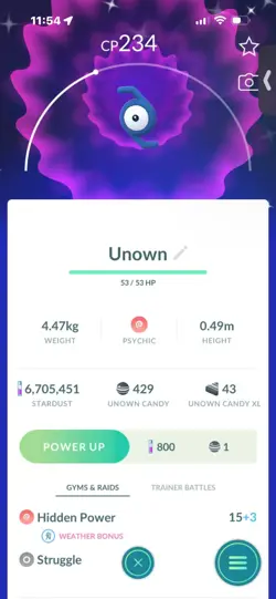Pokemon Go Shiny Unown Z - Image 1