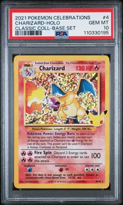Charizard Holo 4 Celebrations Classic Collection Pokemon PSA 10 - Image 1