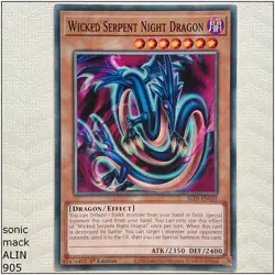 Wicked Serpent Night Dragon - ALIN-EN031 - Common 1st Edition Yugioh - Image 1