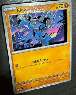 3D Pokemon Custom Art Riolu Card 050/131 PRE 2015 - Image 1