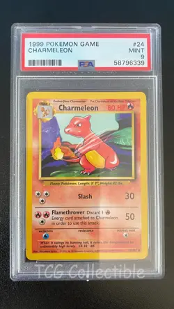 PSA 9 MINT Charmeleon 24 1999 BASE Set WOTC Pokemon Card - Image 1