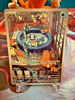 Pokemon TCG - Squirtle 148/142 - Stellar Crown Illustration Rare Card NM - Image 1