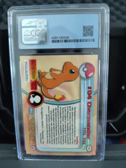Charmander Pokemon Topps 1999 Card CGC 9 Rainbow Foil Series 1-4 - Image 2