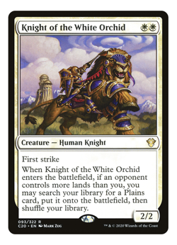 MTG - 1 x Knight of the White Orchid - Rare - Commander 2020 (C20) - M/NM - Image 1