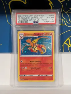#SWSH075 SPECIAL DELIVERY CHARIZARD HOLO UK PSA 10 - Image 1
