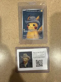 2023 Pikachu with Grey Felt Hat #085 Pokemon TCG Card w Van Gogh Museum Promo - Image 5