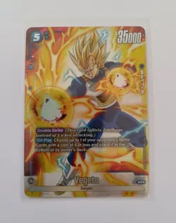 DBS Dragon Ball Fusion World FS02-13 Vegeta SR ALT Trading Card - Image 1